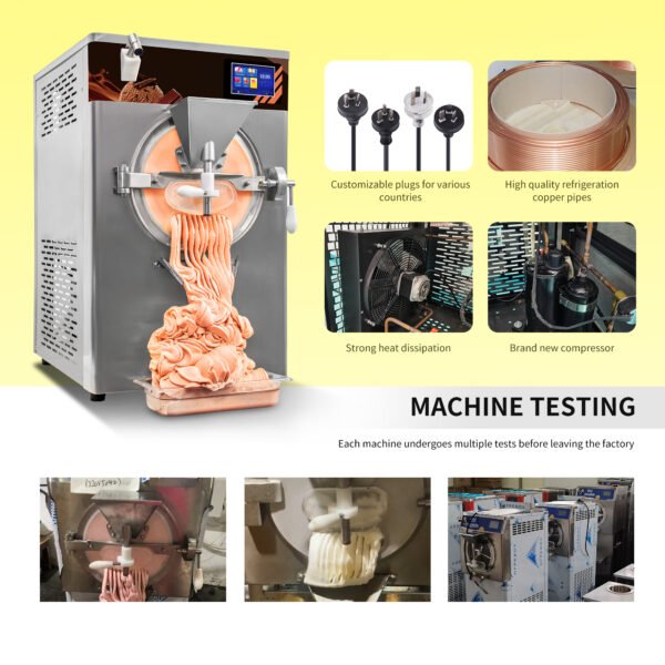 Commercial Professional Hard Ice Cream Machine Stainless Steel 48L Gelato Hard Ice Cream Machine - Image 5