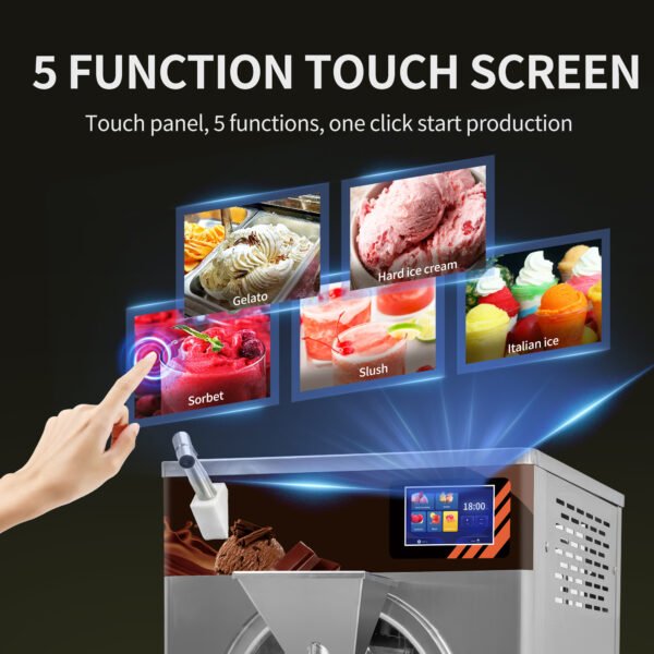 Commercial Professional Hard Ice Cream Machine Stainless Steel 48L Gelato Hard Ice Cream Machine - Image 7